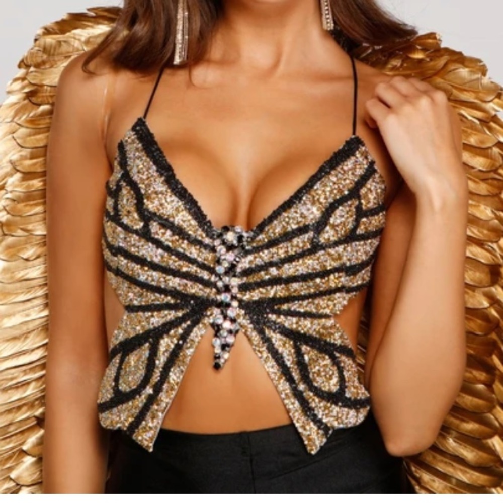 COPY - Windsor Beaded Butterfly Top